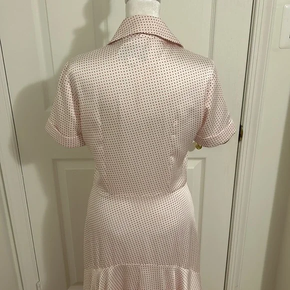 Alexis Pink Polka Dot Athena Maxi Dress Retail$625 New Size Small